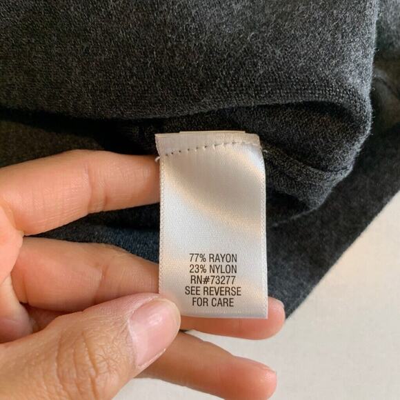 Apt. 9 Dress Womens L Large Charcoal Mock Neck Cap Sleeve Studded Knit Sheath - Picture 9 of 11